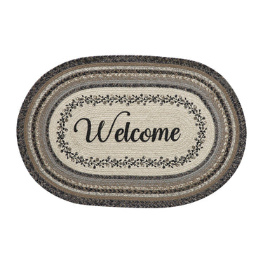 Floral Vine Jute Braided Rug Oval 20